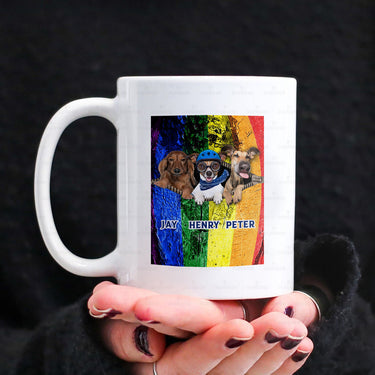 Personalized Dog Gift Idea - Angry Dog, Blue Helmet Dog And Mowing Dog For Dog Lovers - White Mug